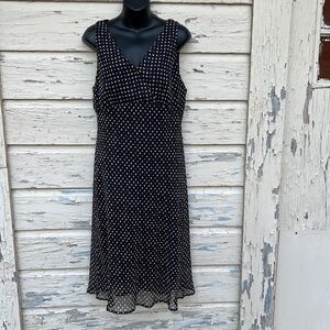 Vintage Faith Love & Passion 90s Polkadot Friends Sleeveless Midi Dress 16 H13
